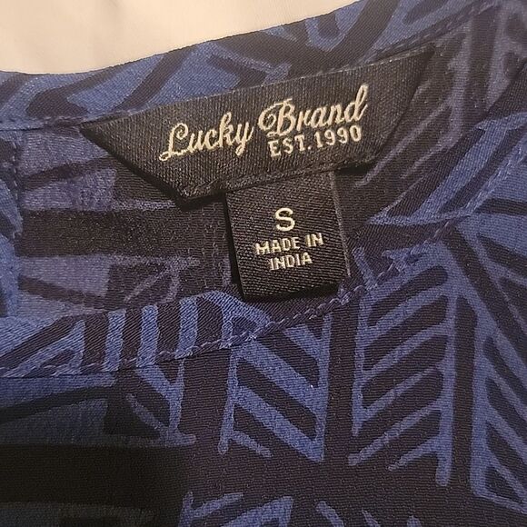 Lucky Brand Blue Boxy Tank Top Sz Small - Picture 5 of 8